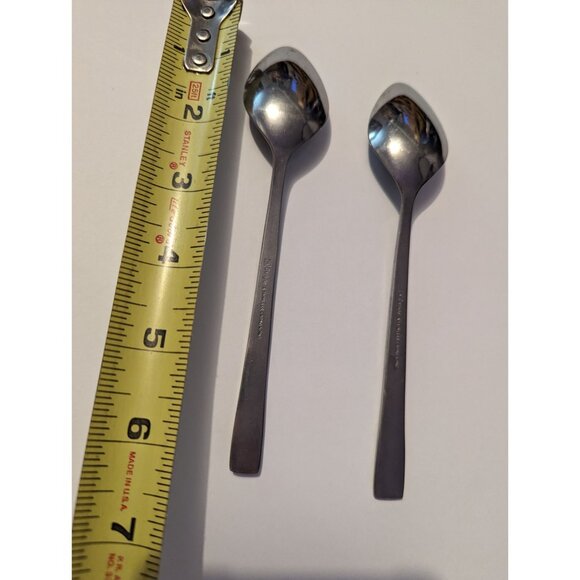 VTG CARLYLE Hong Kong stainless cameo pattern lot 2 teaspoons replacement - Picture 11 of 11